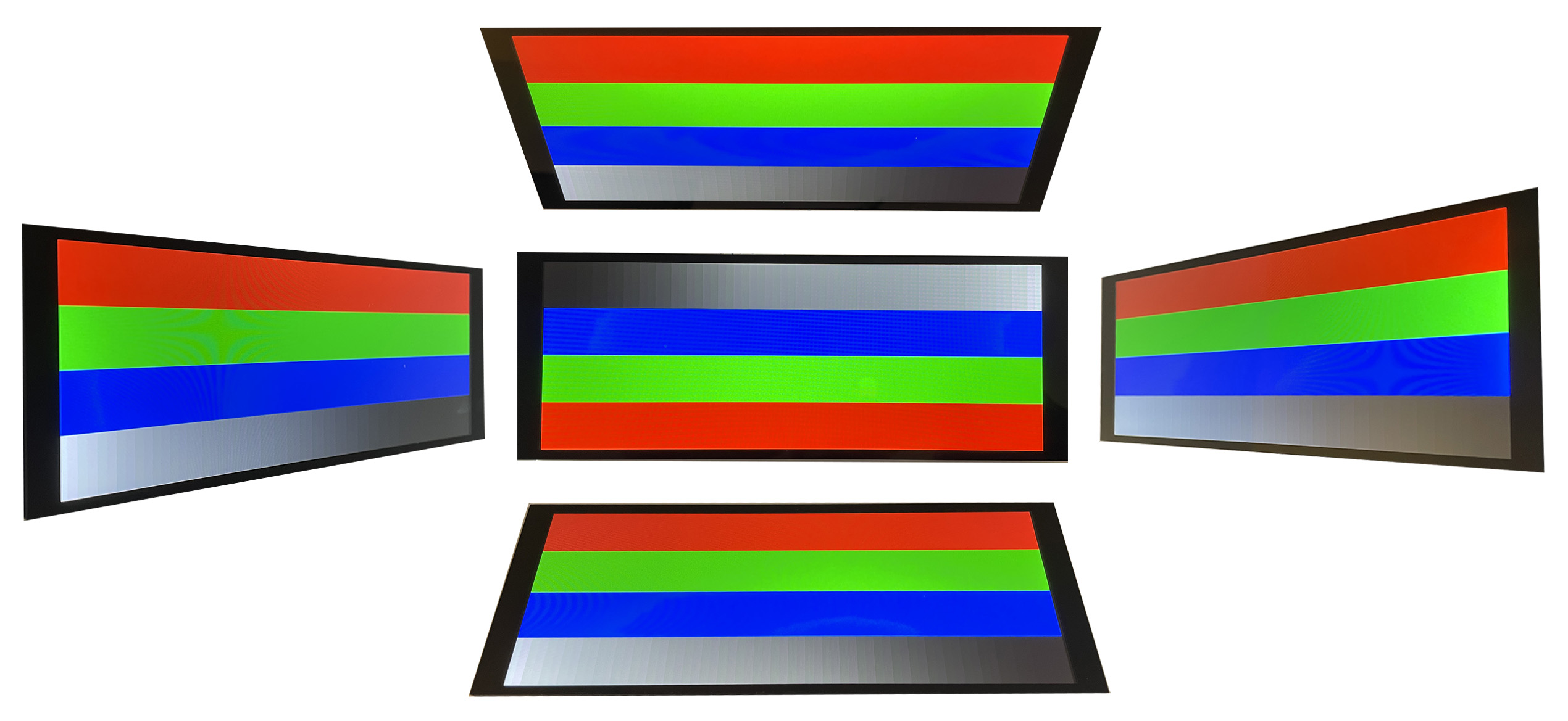 Viewing angles of the IT986x EVB board's display