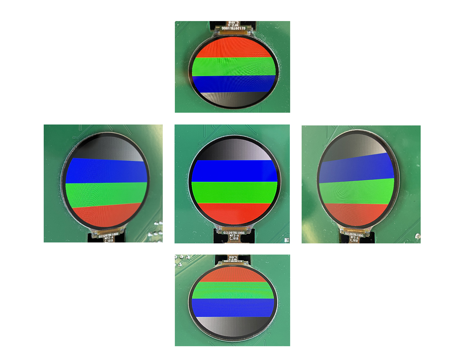 Viewing angles of the i.MX RT595-EVK board's display