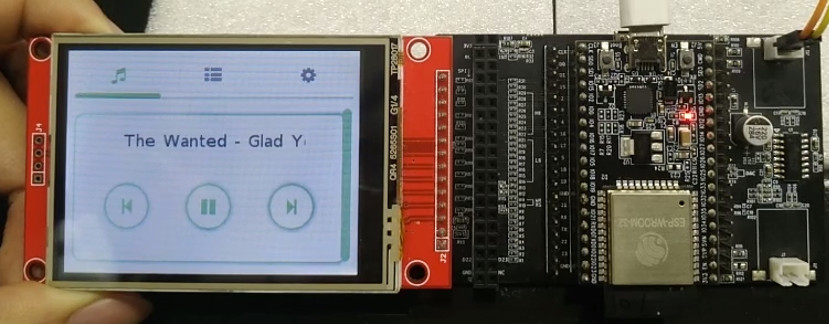 Audio player example on ESP32 with LittlevGL