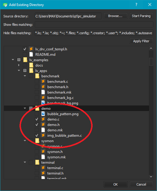 Qt-Creator remove template source